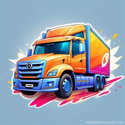 Transport Truck Logo Design | Stable Diffusion Online