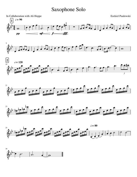 Saxophone Solo Sheet music for Saxophone tenor (Solo) | Musescore.com