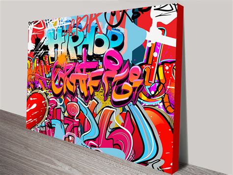 Graffiti Tags on Wall Canvas Print Online