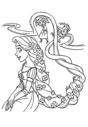 Baby Rapunzel Coloring Pages