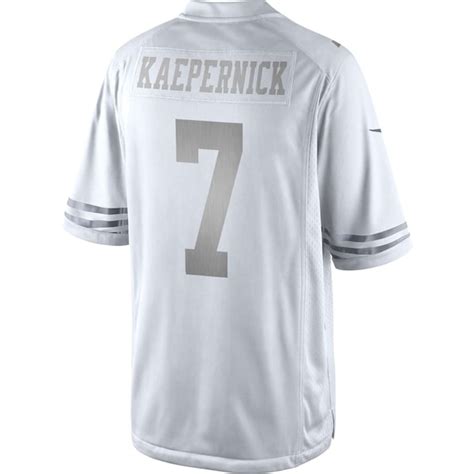 Men's San Francisco 49ers Colin Kaepernick Nike White Platinum Limited Jersey - NFLShop.com