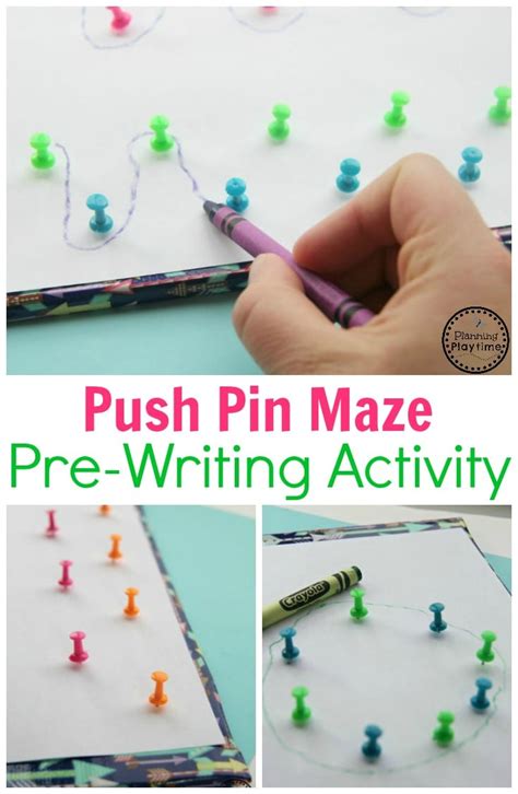 Push Pin Pre-Writing Activity for Kids - Planning Playtime