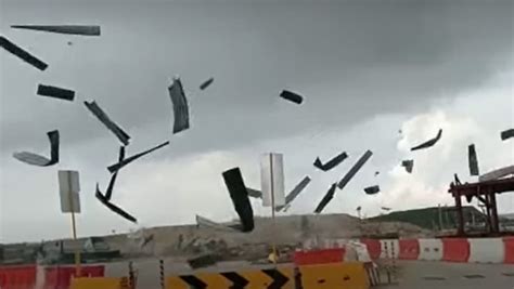 Changi Airport Group says 'unusual' weather event caused flying debris ...