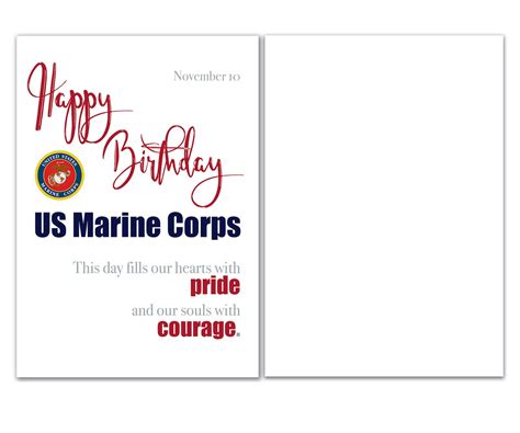 Marine Corps Birthday Military Celebration Greeting Card | Etsy