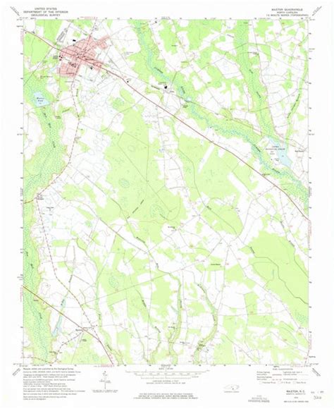 1974 Maxton, NC - North Carolina - USGS Topographic Map - Historic Pictoric