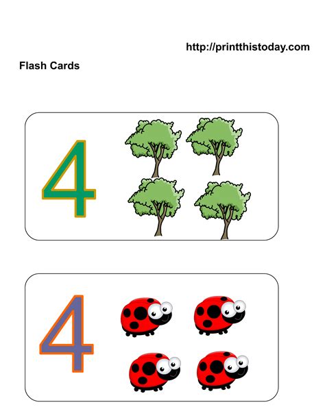 Free Printable Kindergarten Math FlashCards