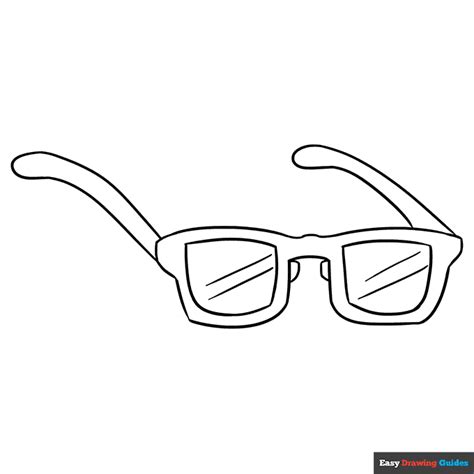 Glasses Coloring Page | Easy Drawing Guides