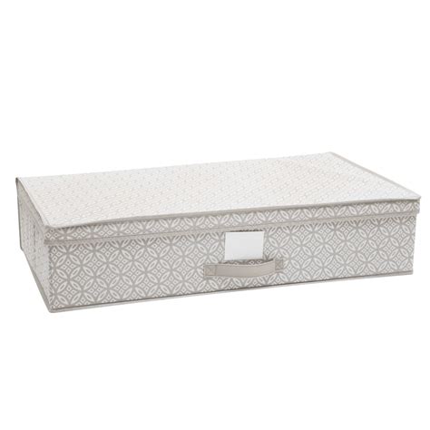 Simplify Non-Woven Boho Under the Bed Fabric Storage Box, Grey ...