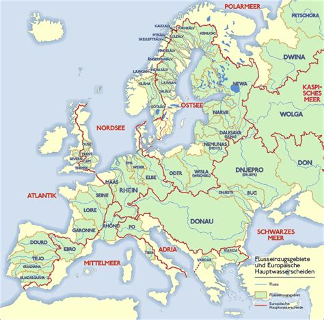 Drainage basins of European rivers [1200x1184] : MapPorn