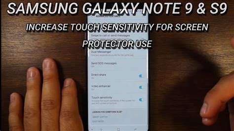 Galaxy Note 9 & S9 - Increase Touch Sensitivity - YouTube