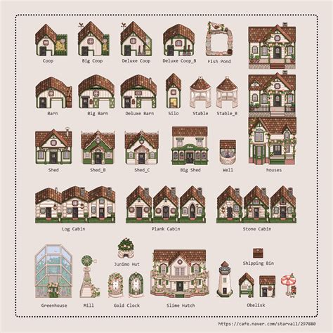 a cross stitch pattern showing different types of houses and their ...