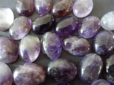 18x13mm Natural Amethyst Cabochon, Oval Cabochon, Polished Gem, Natural Gemstone, Purple ...