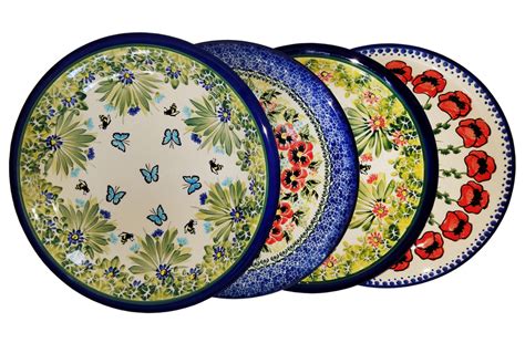 Boleslawiec Polish Pottery UNIKAT 4 Pcs Dinner Plates Set – Home of ...