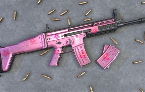 Wallpaper Pink, Assault Rifle, Scar images for desktop, section оружие ...