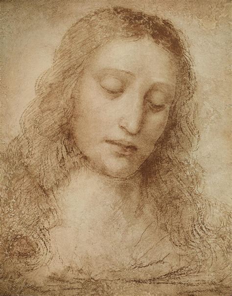 Head Of Christ #5 Drawing by Leonardo da Vinci - Fine Art America