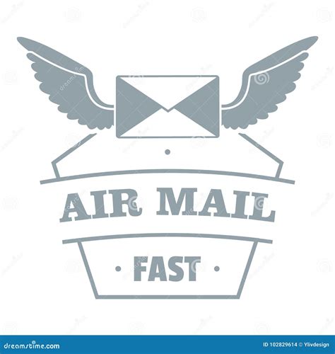 Air Mail Logo, Simple Gray Style Stock Vector - Illustration of ...