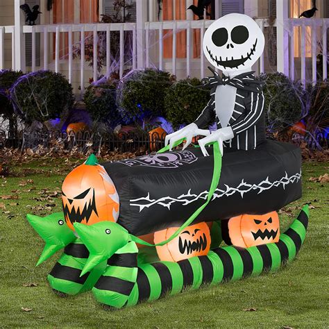 Tis Your Season | 5' Halloween Airblown Inflatable Jack Skellington in ...