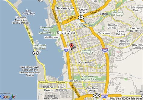 Chula Vista Map - TravelsFinders.Com