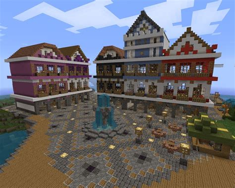 European town houses Minecraft Map