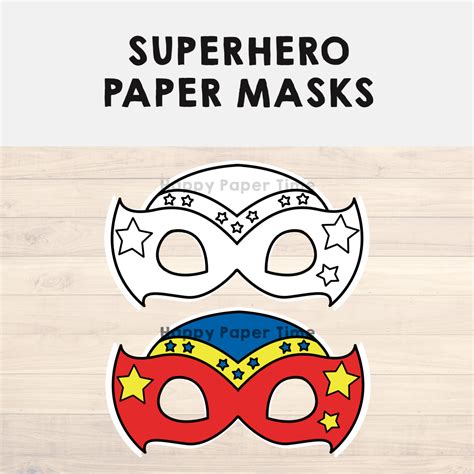 Superhero Mask Coloring Page