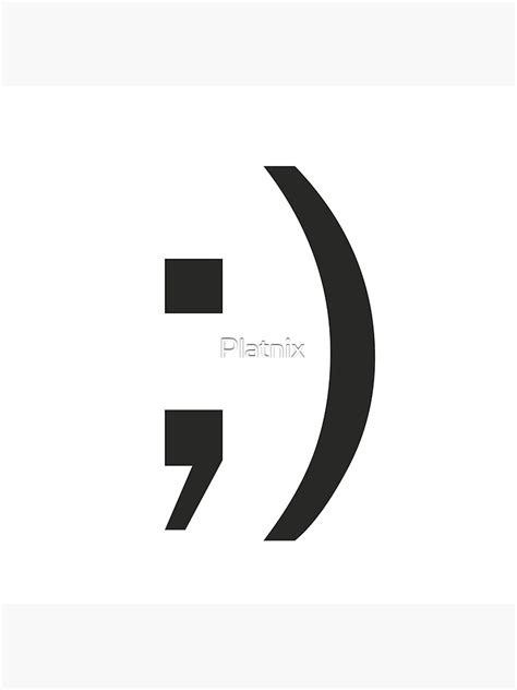 "Winky Face - Text Emoticon/Emoji" Art Print by Platnix | Redbubble