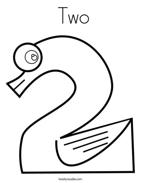 Get This Number 2 Coloring Page - 2gat2