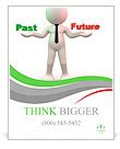 3d people - man, person with words Past and Future Poster Template & Design ID 0000010337 ...