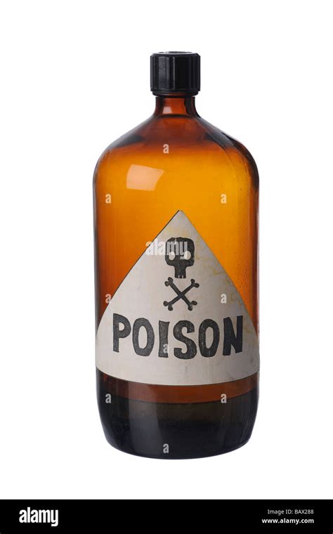 Brown poison bottle Stock Photo - Alamy