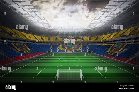 Digitally generated ecuador national flag against football stadium Stock Photo - Alamy