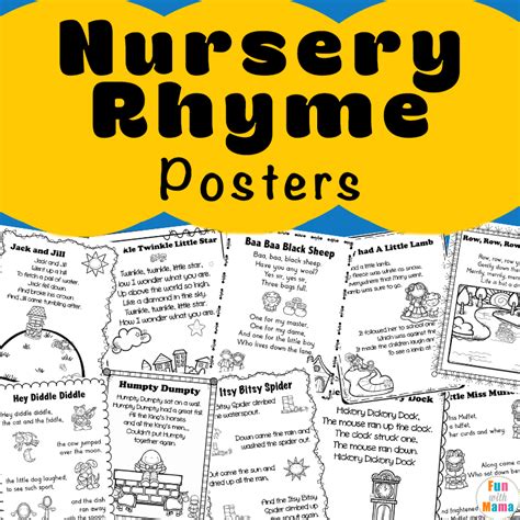 Nursery Rhymes Printables Posters - Fun with Mama