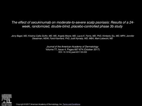 The effect of secukinumab on moderate-to-severe scalp psoriasis: Results of a 24- week ...