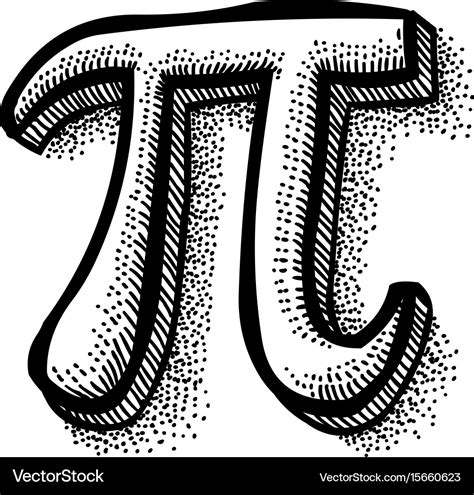 Cartoon image of pi symbol Royalty Free Vector Image