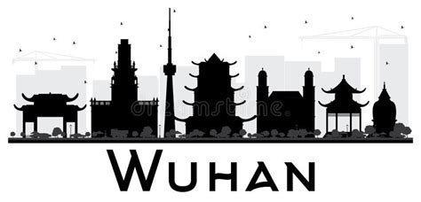 Wuhan Silhouette Skyline. China - Wuhan Vector City, Chinese Linear Architecture, Buildings ...