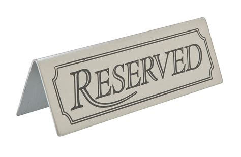 Pics For > Reserved Sign For Table