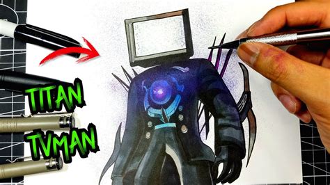 COMO DIBUJAR a TITAN TV MAN de SKIBIDI TOILET 📺 | drawing skibidi ...