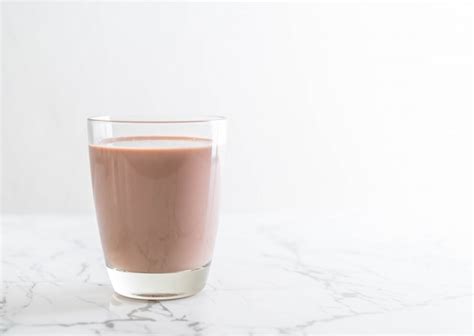 Premium Photo | Glass of chocolate milk