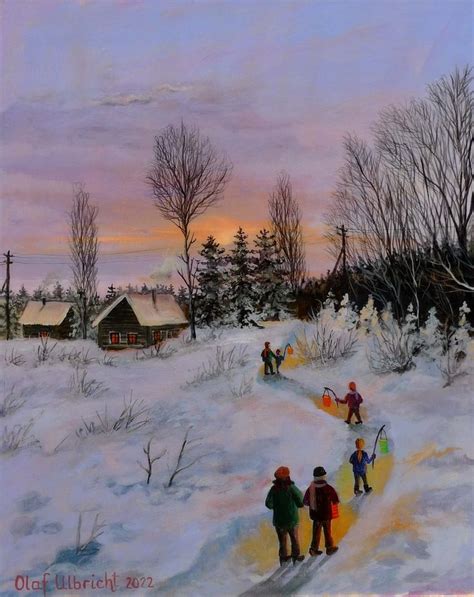 Pin by Linda Seely on Folk art painting in 2023 | Folk art painting, Winter art, Art painting