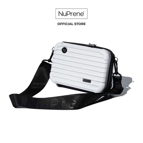 NuPrene - Van-Ya - White Mini Travel Bag for Women and Men - Crossbody Bags Travel Bag Cross ...