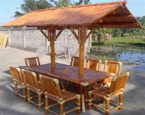 Just Bamboo Wood Bamboo Tables And Chairs at Rs 85000 in Bengaluru | ID ...