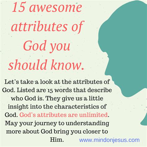 15 awesome attributes of God you should know. | Mind On Jesus