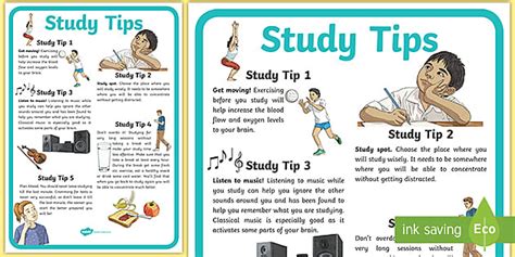 Study Tips Poster | Revision | South Africa (teacher made)