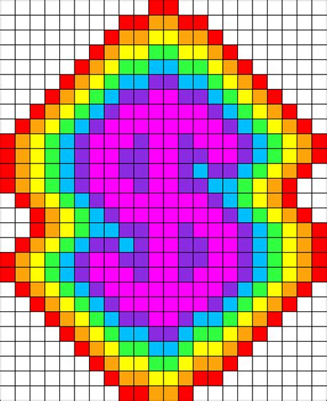 Weee Rainbow Money Perler Bead Pattern | Bead Sprites | Misc Fuse Bead Patterns