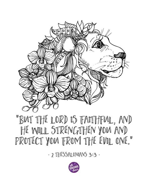 Bible Memory Verse + Coloring Page: 2 Thessalonians 3:3 | AllMomDoes