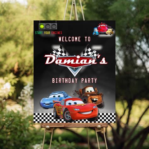 Mcqueen Birthday Party Invitation Cars Birthday Invitation Template ...