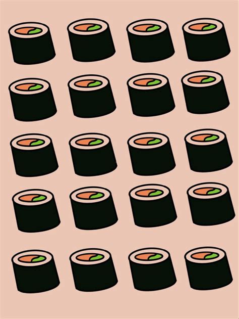 sushi wallpaper | Wallpaper, Procreate, Made