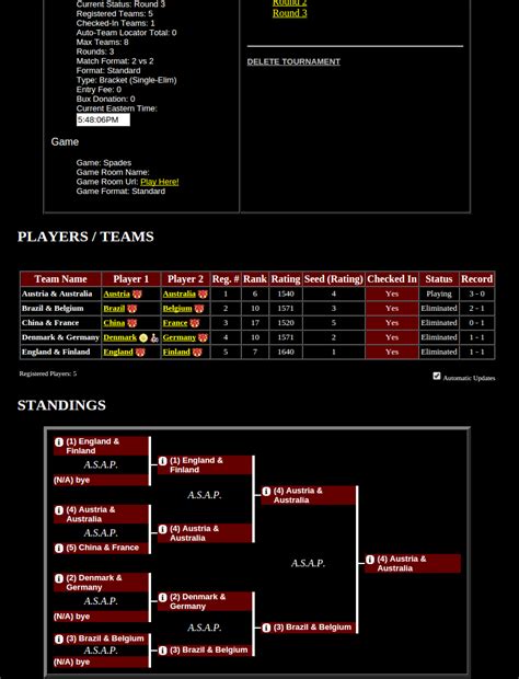 World of Card Games: MyLeague Spades tournaments with more than 8 players