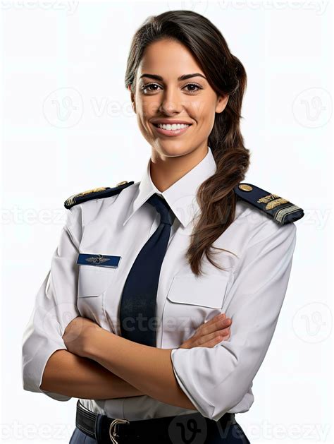 AI generated Confident Female Pilot at Controls, AI Generated 36781321 ...