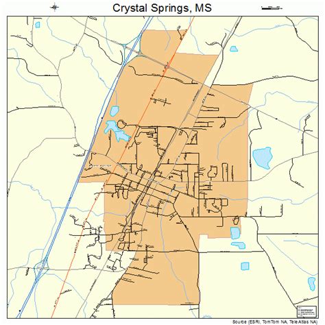 Crystal Springs Mississippi Street Map 2817060