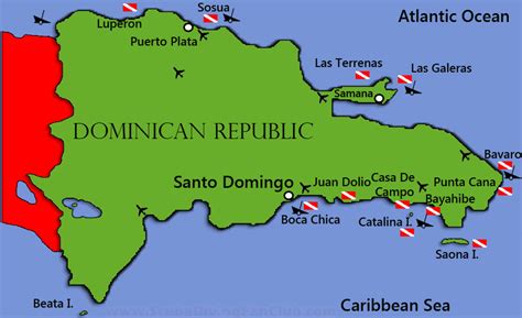 Map Of Dominican Republic Usa | Map of Atlantic Ocean Area