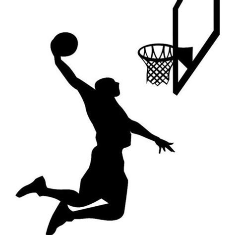 Basketball Player Silhouette Wall Decal Vinyl Wall Art 48" x 30" liked ...